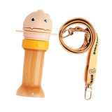 Maxbell No Spilling Water Bottle Caps with Straw Straw Cover Bottle Cap for Car Infants Yellow With Strap