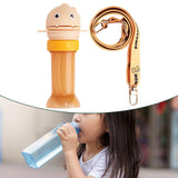 Maxbell No Spilling Water Bottle Caps with Straw Straw Cover Bottle Cap for Car Infants Yellow With Strap
