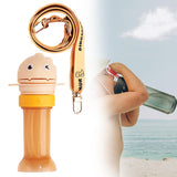 Maxbell No Spilling Water Bottle Caps with Straw Straw Cover Bottle Cap for Car Infants Yellow With Strap