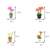 Maxbell 4 Pieces Mini Potted Plant Decoration Miniature Dollhouse Flowers 1 12 Scale