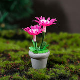 Maxbell 4 Pieces Mini Potted Plant Decoration Miniature Dollhouse Flowers 1 12 Scale