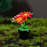 Maxbell 4 Pieces Mini Potted Plant Decoration Miniature Dollhouse Flowers 1 12 Scale