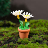 Maxbell 4 Pieces Mini Potted Plant Decoration Miniature Dollhouse Flowers 1 12 Scale