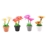 Maxbell 4 Pieces Mini Potted Plant Decoration Miniature Dollhouse Flowers 1 12 Scale