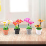 Maxbell 4 Pieces Mini Potted Plant Decoration Miniature Dollhouse Flowers 1 12 Scale