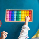 Maxbell Building Blocks Set for Kids Acrylic Cubes Stacking Game for Girls Kids Boys 40pcs