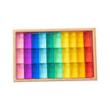 Maxbell Building Blocks Set for Kids Acrylic Cubes Stacking Game for Girls Kids Boys 30pcs