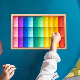 Maxbell Building Blocks Set for Kids Acrylic Cubes Stacking Game for Girls Kids Boys 30pcs