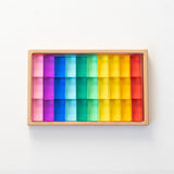 Maxbell Building Blocks Set for Kids Acrylic Cubes Stacking Game for Girls Kids Boys 30pcs