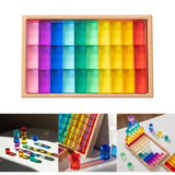 Maxbell Building Blocks Set for Kids Acrylic Cubes Stacking Game for Girls Kids Boys 30pcs
