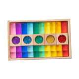 Maxbell Building Blocks Set for Kids Acrylic Cubes Stacking Game for Girls Kids Boys 35pcs