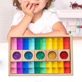 Maxbell Building Blocks Set for Kids Acrylic Cubes Stacking Game for Girls Kids Boys 35pcs