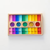 Maxbell Building Blocks Set for Kids Acrylic Cubes Stacking Game for Girls Kids Boys 35pcs