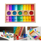 Maxbell Building Blocks Set for Kids Acrylic Cubes Stacking Game for Girls Kids Boys 35pcs