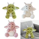 Maxbell Soft Cartoon Flying Dragon Pillow Doll for Living Room Spring Festival Couch Green