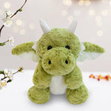 Maxbell Soft Cartoon Flying Dragon Pillow Doll for Living Room Spring Festival Couch Green