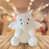 Maxbell Soft Cartoon Flying Dragon Pillow Doll for Living Room Spring Festival Couch White