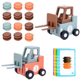 Maxbell Forklift Transport Game 2 Player Construction Car Toy for Children Boys Kids