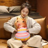 Maxbell Easter Bunny Throw Pillow Easter Decorative Pillows for Festive Gift Bedroom Pink 35cm