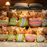 Maxbell Easter Bunny Throw Pillow Easter Decorative Pillows for Festive Gift Bedroom Pink 35cm