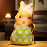Maxbell Easter Bunny Throw Pillow Easter Decorative Pillows for Festive Gift Bedroom Green 35cm