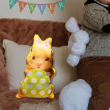 Maxbell Easter Bunny Throw Pillow Easter Decorative Pillows for Festive Gift Bedroom Green 35cm