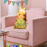 Maxbell Easter Bunny Throw Pillow Easter Decorative Pillows for Festive Gift Bedroom Green 35cm