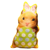 Maxbell Easter Bunny Throw Pillow Easter Decorative Pillows for Festive Gift Bedroom Green  45cm