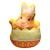 Maxbell Easter Bunny Throw Pillow Easter Decorative Pillows for Festive Gift Bedroom Yellow 45cm
