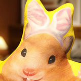 Maxbell Easter Bunny Throw Pillow Easter Decorative Pillows for Festive Gift Bedroom Yellow 45cm