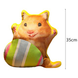 Maxbell Easter Bunny Throw Pillow Easter Decorative Pillows for Festive Gift Bedroom Striped 35cm