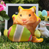 Maxbell Easter Bunny Throw Pillow Easter Decorative Pillows for Festive Gift Bedroom Striped 35cm