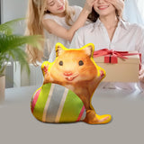 Maxbell Easter Bunny Throw Pillow Easter Decorative Pillows for Festive Gift Bedroom Striped 35cm