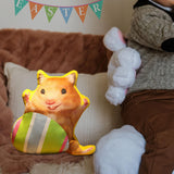 Maxbell Easter Bunny Throw Pillow Easter Decorative Pillows for Festive Gift Bedroom Striped 45cm