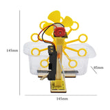 Maxbell Science Experiment Kits Hand Crank Bubble Maker Model for Teens Girls Boys Yellow