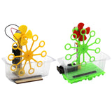 Maxbell Science Experiment Kits Hand Crank Bubble Maker Model for Teens Girls Boys Yellow