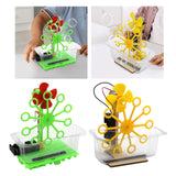 Maxbell Science Experiment Kits Hand Crank Bubble Maker Model for Teens Girls Boys Yellow