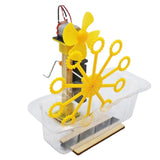 Maxbell Science Experiment Kits Hand Crank Bubble Maker Model for Teens Girls Boys Yellow