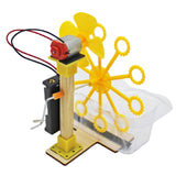 Maxbell Science Experiment Kits Hand Crank Bubble Maker Model for Teens Girls Boys Yellow
