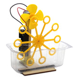 Maxbell Science Experiment Kits Hand Crank Bubble Maker Model for Teens Girls Boys Yellow