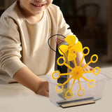 Maxbell Science Experiment Kits Hand Crank Bubble Maker Model for Teens Girls Boys Yellow
