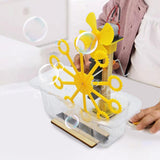 Maxbell Science Experiment Kits Hand Crank Bubble Maker Model for Teens Girls Boys Yellow