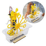 Maxbell Science Experiment Kits Hand Crank Bubble Maker Model for Teens Girls Boys Yellow