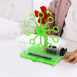 Maxbell Science Experiment Kits Hand Crank Bubble Maker Model for Teens Girls Boys Green
