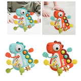 Maxbell Travel Pull String Activity Toy Pressing Teething Toy for Newborn Kids Gifts blue