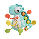 Maxbell Travel Pull String Activity Toy Pressing Teething Toy for Newborn Kids Gifts blue