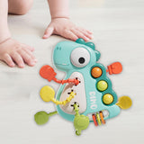 Maxbell Travel Pull String Activity Toy Pressing Teething Toy for Newborn Kids Gifts blue