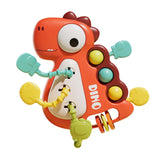 Maxbell Travel Pull String Activity Toy Pressing Teething Toy for Newborn Kids Gifts red