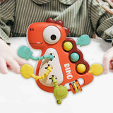 Maxbell Travel Pull String Activity Toy Pressing Teething Toy for Newborn Kids Gifts red