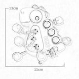 Maxbell Travel Pull String Activity Toy Pressing Teething Toy for Newborn Kids Gifts red